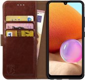 Rosso Element Samsung Galaxy A32 4G Hoesje Book Cover Wallet Bruin
