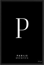 Poster Letter P Parijs A2 - 42 x 59,4 cm (Exclusief Lijst)