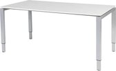 Verstelbaar Bureau - Domino 160x90 wit - alu frame