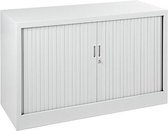 Stalen roldeurkast 69x120x43cm Grijs met topblad Robson Eiken