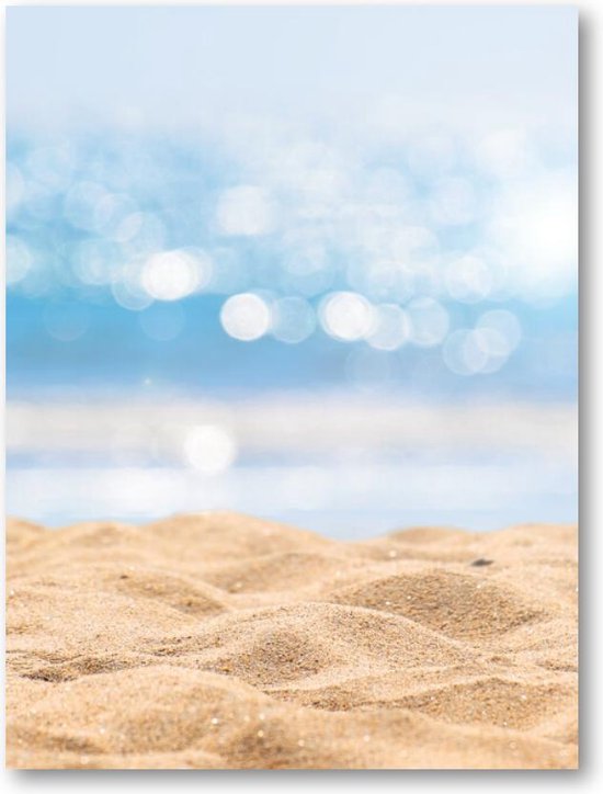 Zeegezicht - Abstract Beach / Strand - 30x40 Poster Staand - Landschap - Natuur