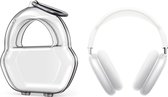 Apple AirPods Max Hoesje - Mobigear - Crystal Box Serie - Hard Kunststof Hoesje - Wit - Hoesje Geschikt Voor Apple AirPods Max