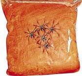 Boland - Spinrag 100 g met 6 spinnen Oranje - Horror