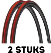 Fietsband - Buitenband - Set van 2 - Fiammante 28 x 7/8 (23-622) zwart/rood