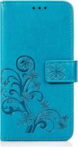 Apple iPhone XS Max Hoesje - Mobigear - Clover Serie - Kunstlederen Bookcase - Blauw - Hoesje Geschikt Voor Apple iPhone XS Max