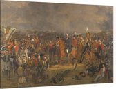 De slag bij Waterloo, Jan Willem Pieneman - Foto op Canvas - 90 x 60 cm