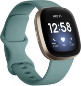 By Qubix geschikt voor Fitbit Versa 3 - Fitbit Versa 4 - Fitbit Sense 1 - Fitbit Sense 2 Sportbandje - Groen - Maat: M-L Smartwatchbandje bandje Armband Polsband Strap Band Watchband