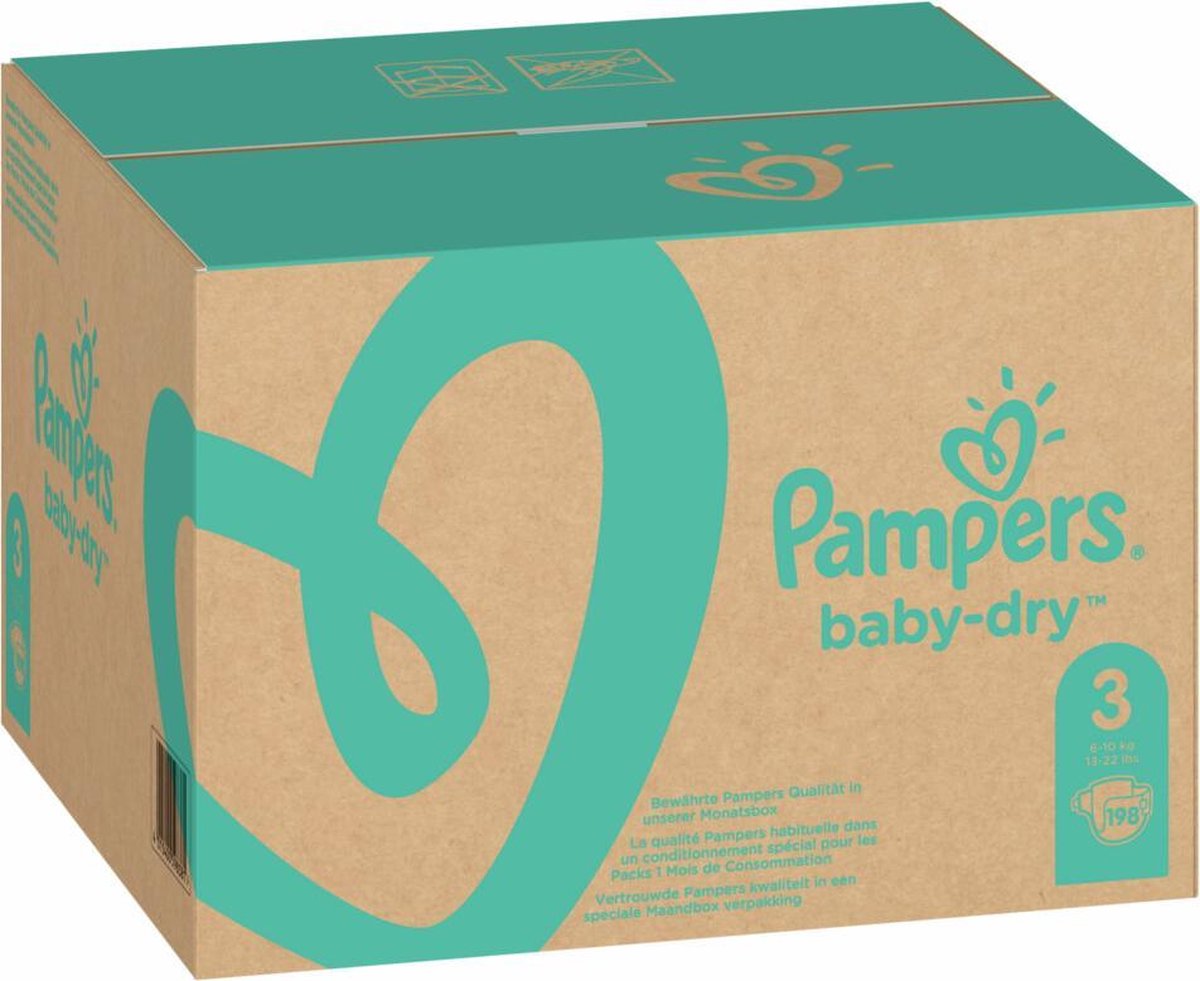 Referendum Geschatte Delegeren Pampers Baby-Dry Luiers - Maat 3 (6-10 kg) - 198 stuks - Multi-Pack |  bol.com