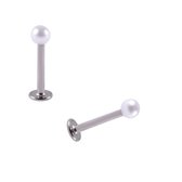 Helixpiercing tragus piercing parel 3mm 1.2mm 8mm chirurgisch staal