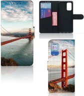 Smartphonehoesje met naam Samsung Galaxy A32 4G | A32 5G Enterprise Editie GSM Hoesje Golden Gate Bridge