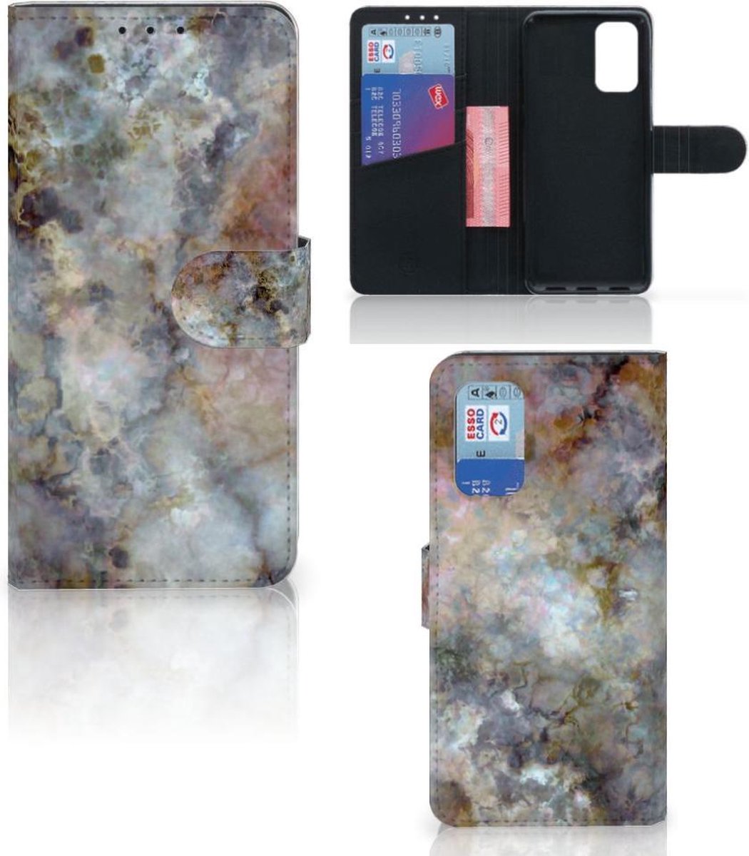 Samsung Galaxy A32 4G Bookcase Marmer Grijs