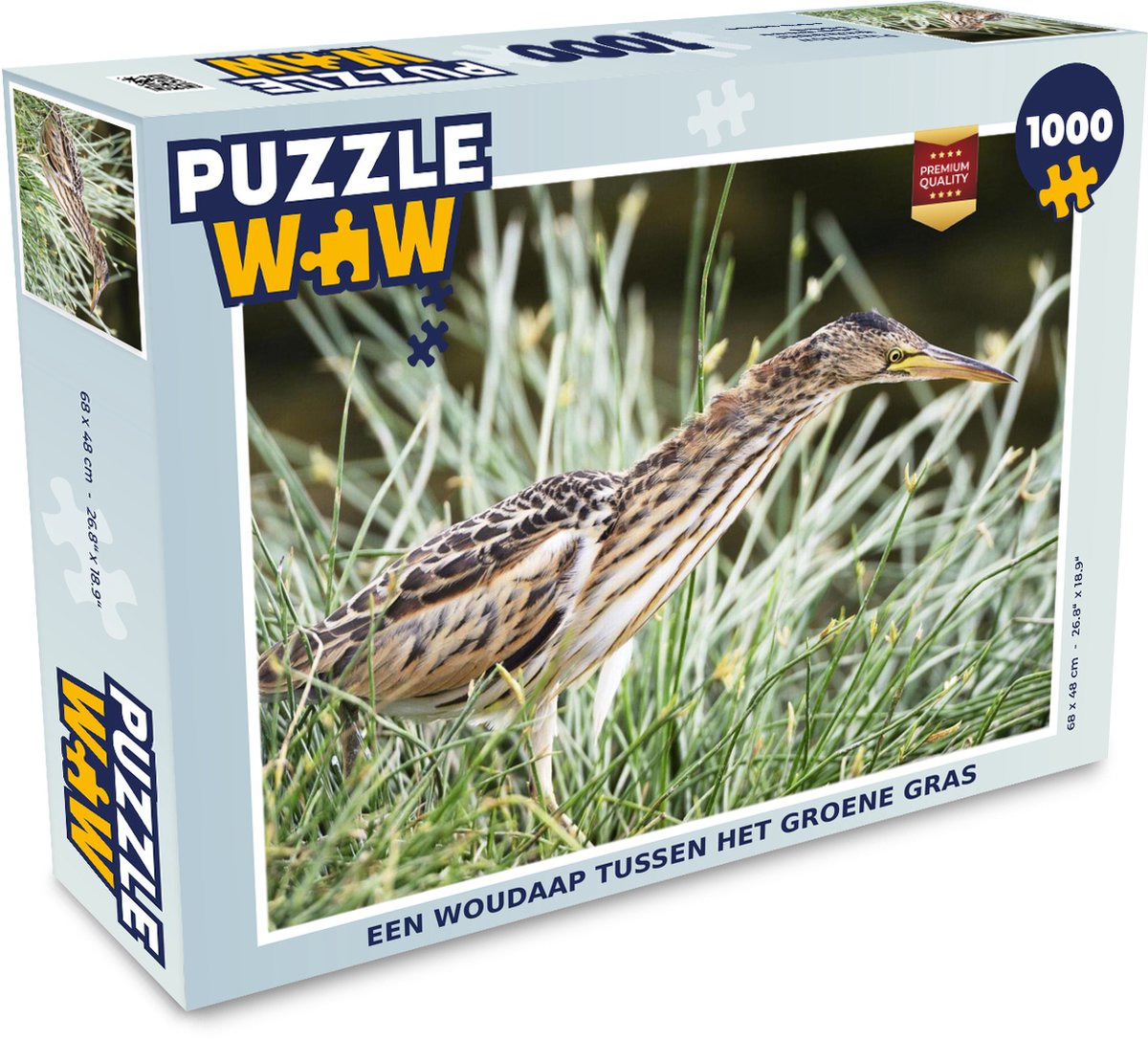 Puzzel Een Woudaap tussen het groene gras - Legpuzzel - Puzzel 1000 stukjes volwassenen - PuzzleWow