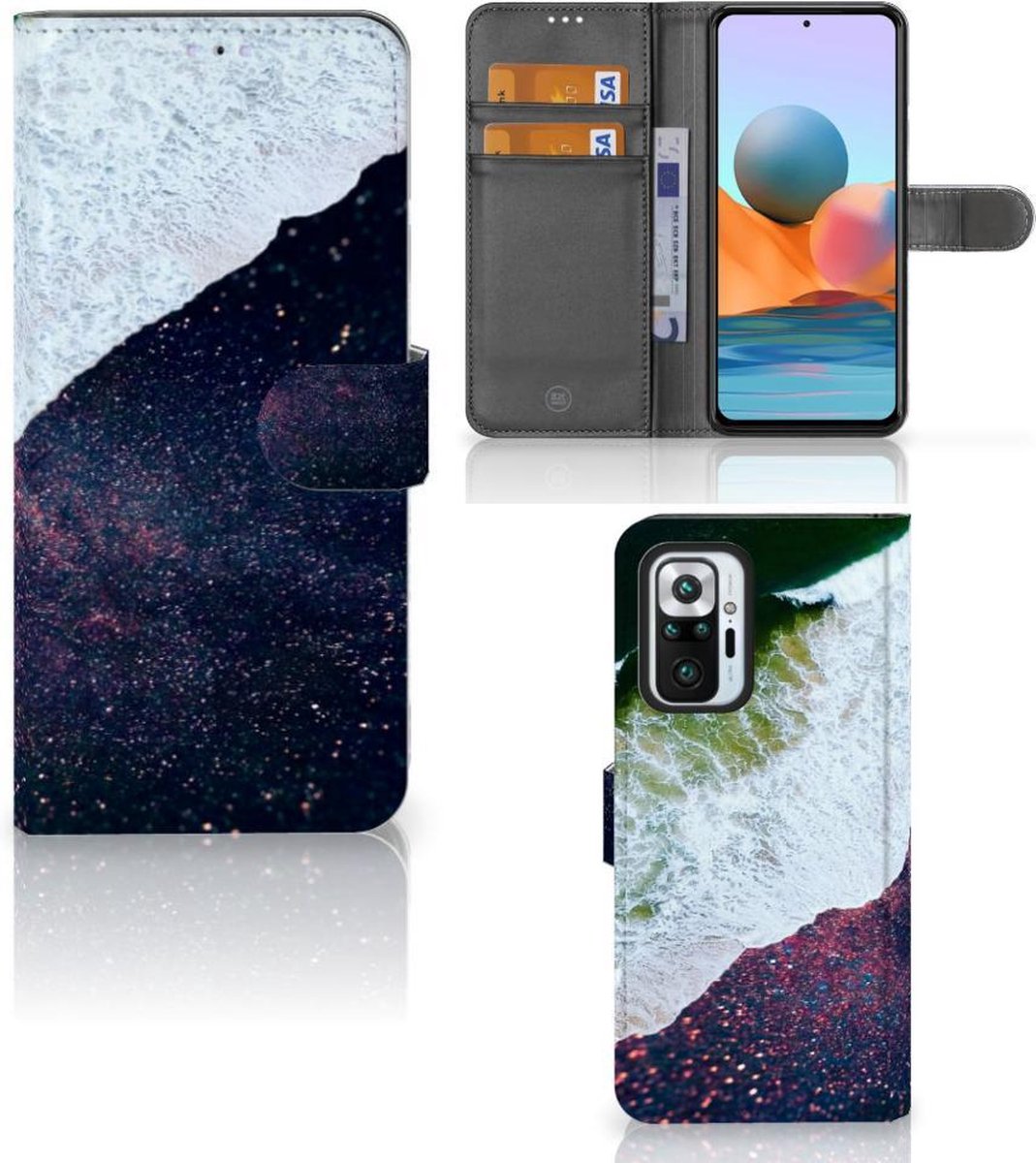 Book Case voor Xiaomi Redmi Note 10 Pro Book Case Sea in Space