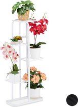 Relaxdays plantenrek metaal - plantenstandaard - planten etagere - 5 etages - bloemenrek