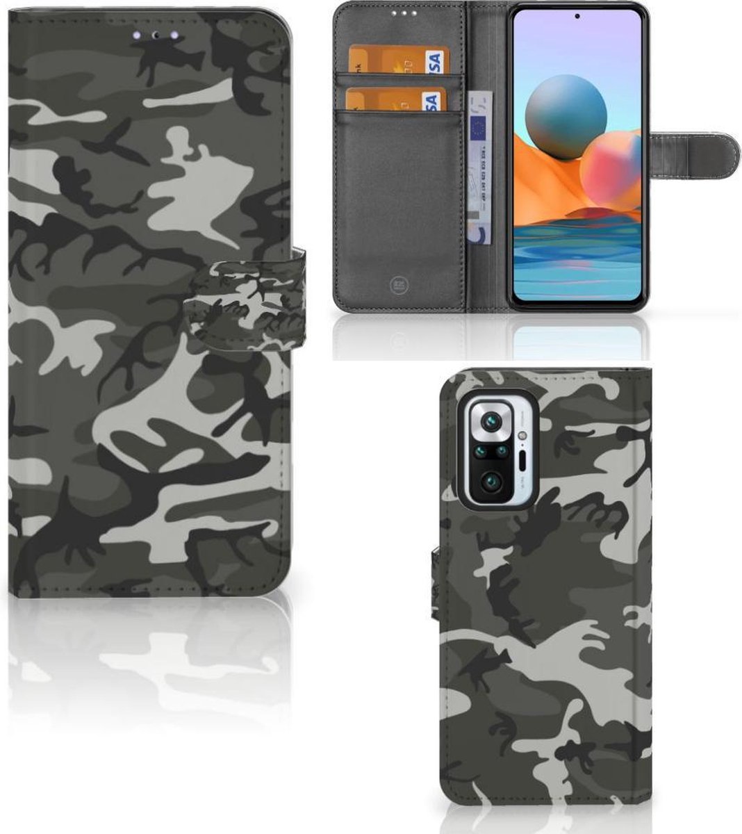 Xiaomi Redmi Note 10 Pro Telefoon Hoesje Army Light