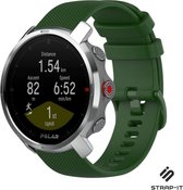 Siliconen Smartwatch bandje - Geschikt voor  Polar Grit X / Vantage M siliconen bandje - legergroen - Strap-it Horlogeband / Polsband / Armband