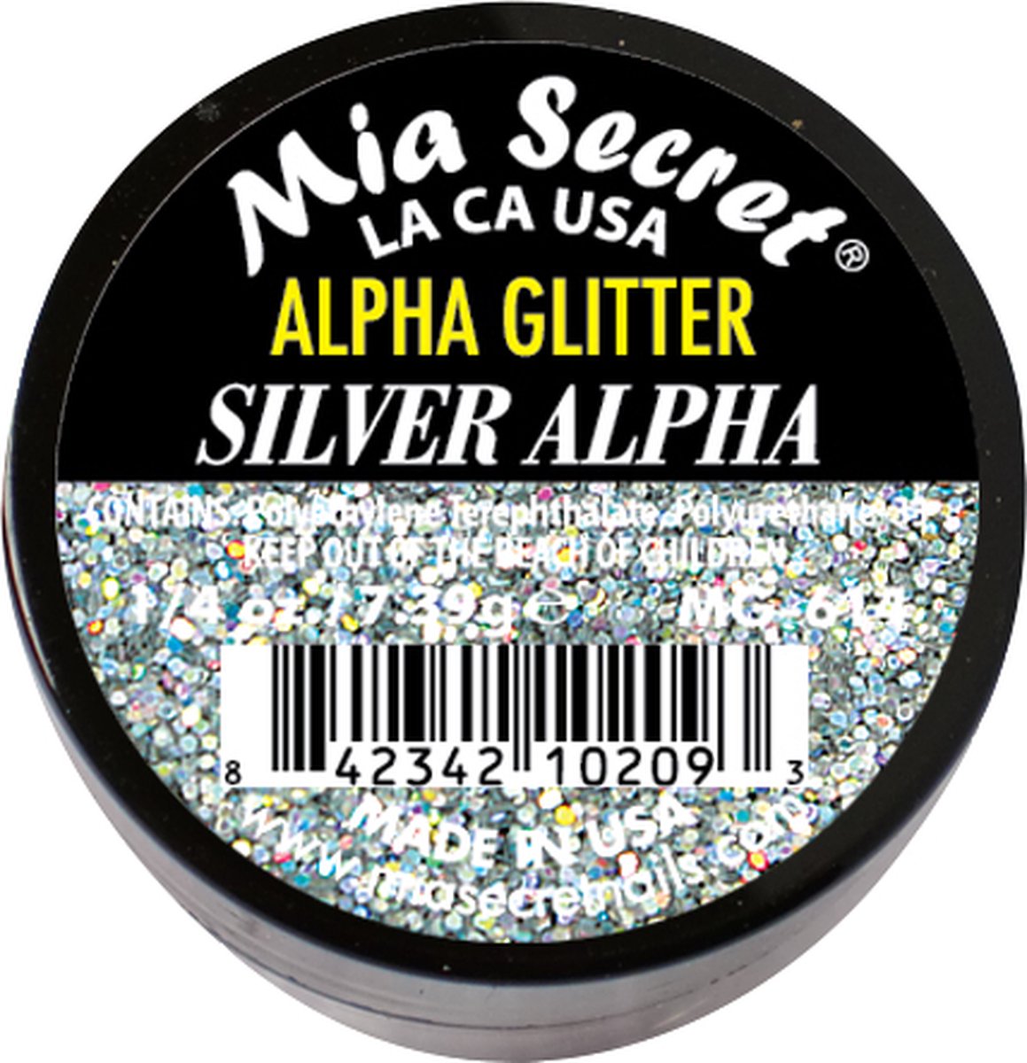 Goedkoopste Alpha & Dust Glitter Acrylpoeder Silver Alpha