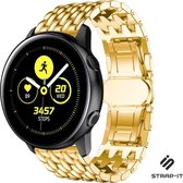 Stalen Smartwatch bandje - Geschikt voor Strap-it Samsung Galaxy Watch 41mm/42mm stalen draak band - goud - Strap-it Horlogeband / Polsband / Armband