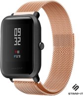 Milanees Smartwatch bandje - Geschikt voor  Xiaomi Amazfit Bip Milanese band - rosé goud - Strap-it Horlogeband / Polsband / Armband
