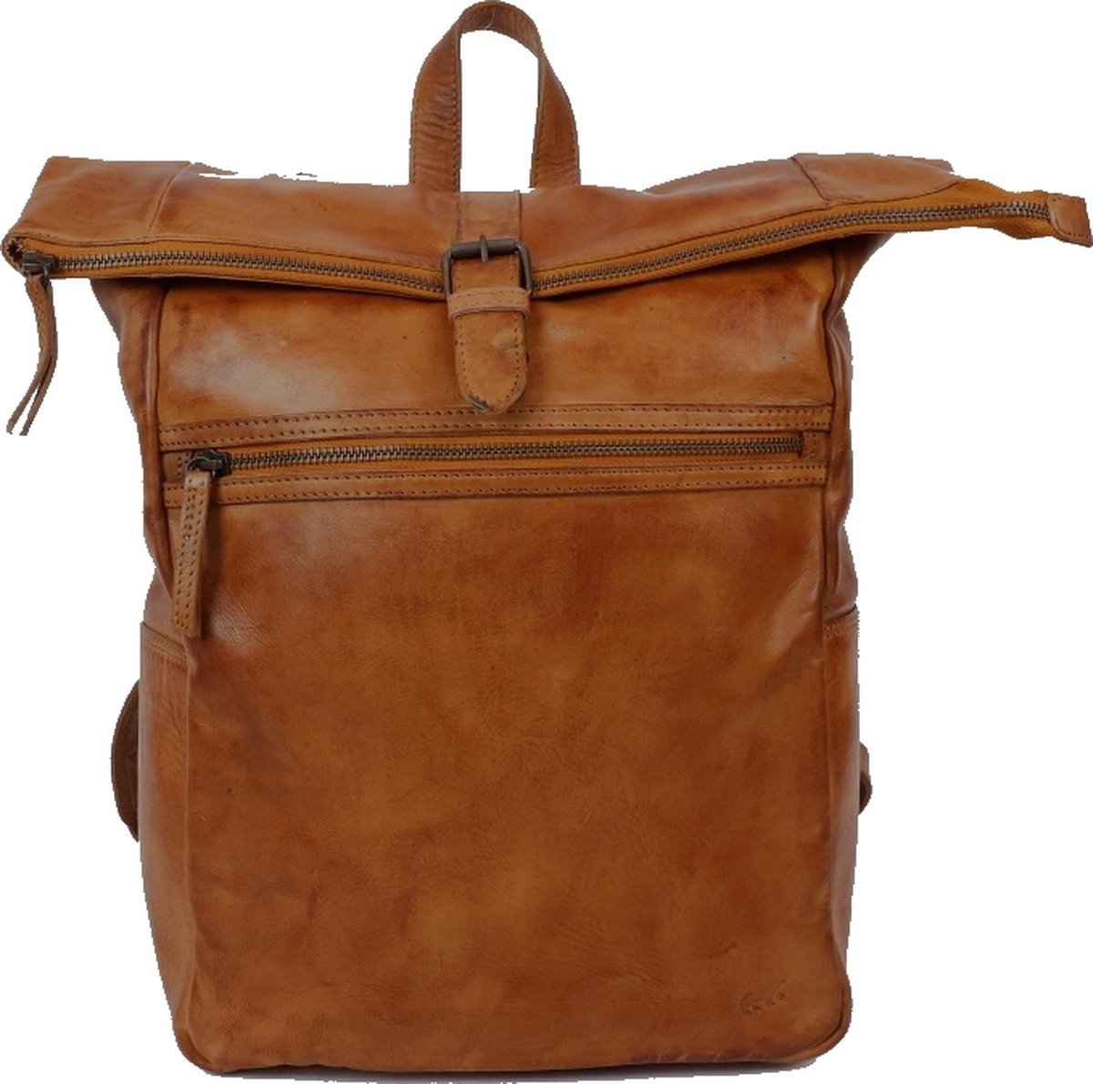 Bear Design Rick – Leren Rolltop Laptoprugzak 15 inch Cognac