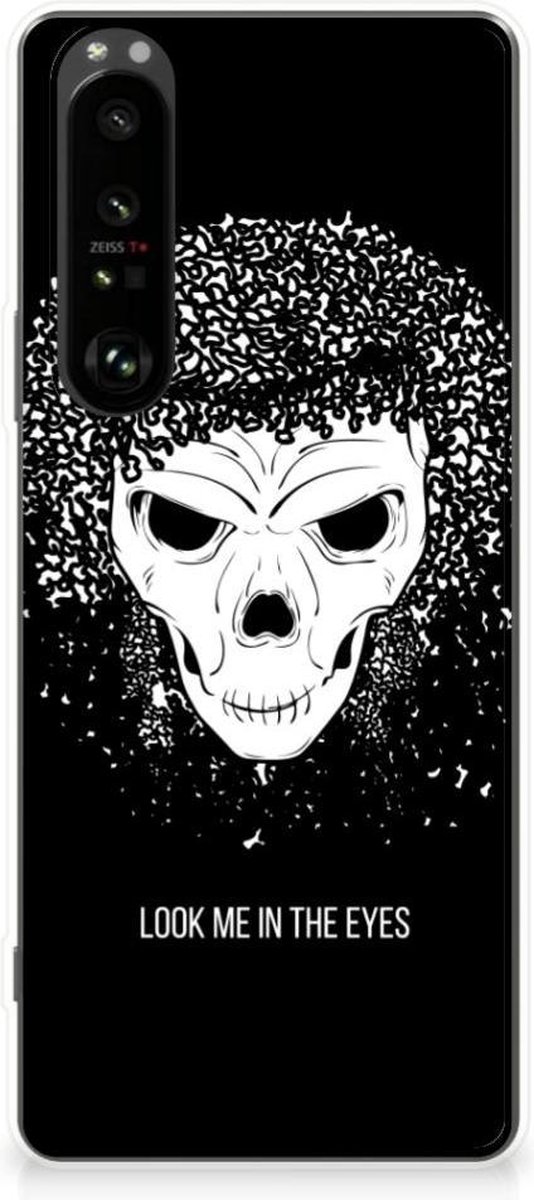 Silicone Back Case Sony Xperia 1 III Skull Hair