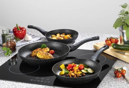 Set d'ustensile de cuisine 4 pièces Avel Granite Noir