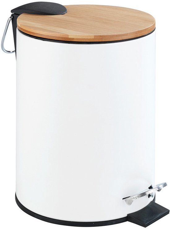 Wenko Afvalemmer 3L Tortona Wit
