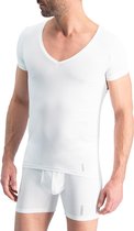 Noshirt Lite - Heren Ondershirt – Diepe V-Hals – Supima Katoen - Dun & Onzichtbaar – Wit – Maat L