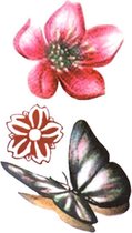 Tattoo butterfly - plaktattoo - tijdelijke tattoo - 18 cm x 6 cm (L x B)