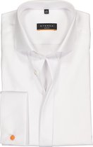 ETERNA slim fit smoking overhemd - dubbele manchet - niet doorschijnend twill heren overhemd - wit - Strijkvrij - Boordmaat: 44