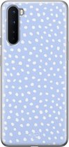 OnePlus Nord hoesje - Paars lila stippen - OnePlus Nord case - Soft Case Telefoonhoesje - Paars