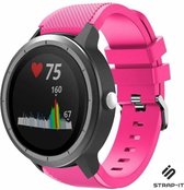 Siliconen Smartwatch bandje - Geschikt voor  Garmin Vivoactive 3 siliconen bandje - knalroze - Strap-it Horlogeband / Polsband / Armband