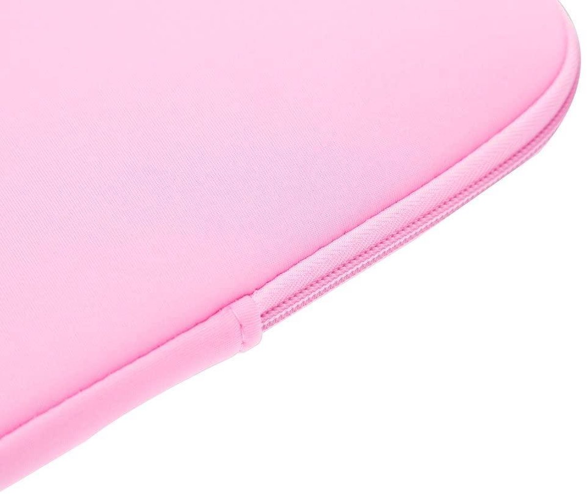 Laptoptas Laptop Sleeve - Soft Sleeve Hoes - Extra Bescherming - 15 inch - Neopreen - Universele Laptophoes - Macbook Sleeve - met Ritssluiting - Laptop Tas - Foam - Macbook - Notebook - Licht roze — afbeelding 6