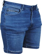 Twinlife - Heren Short - Denim - Stretch - Dark Blue Vintage