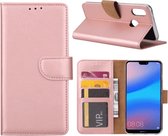 FONU Boekmodel Hoesje Huawei P20 Lite - Roségoud