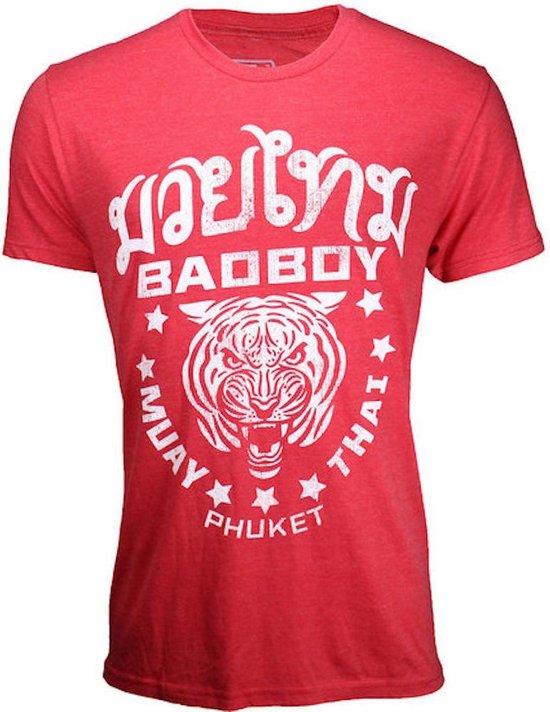Bad Boy Phuket Muay Thai T-shirt Rood maat S
