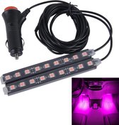 2 in 1 4.5W 18 SMD-5050-LEDs RGB Auto-interieur Vloerdecoratie Sfeer Neonlamp Lamp, DC 12V (Pink Light)