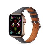 Voor Apple Watch 3/2/1 generaties 38 mm universele dunne lederen band (zwart)