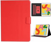 Voor iPad 9.7 (2017/2018) & Air 2 & Air Effen kleur Horizontale Flip Leren Case met Kaartsleuven & Houder & Slaap / Wekfunctie (Rood)