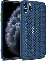 Voor iPhone 11 Pro Max All-inclusive schokbestendige ademende TPU-beschermhoes (koningsblauw)