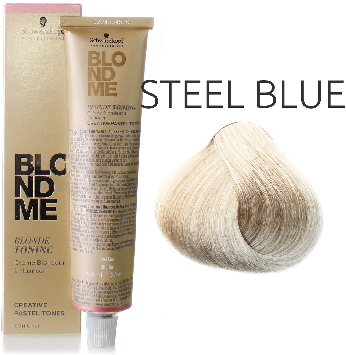 Schwarzkopf Haarverf Blond Me Bond Enforcing Blonde Toning T - Steel Blue