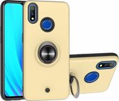 Voor OPPO Realme 3 Pro 2 in 1 pc + TPU beschermhoes met 360 graden roterende ringhouder (goud)