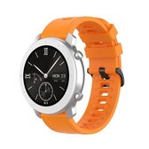 Voor Amazfit GTR siliconen smartwatch vervangende polsband, maat: 20 mm (oranje)