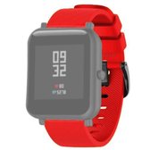20 mm voor Huami Amazfit GTS / Samsung Galaxy Watch Active 2 / Gear Sport siliconen band (rood)