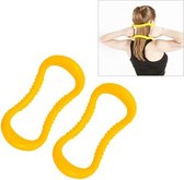 2 STKS PP Dubbel Massagepunt Yoga Cirkel Fascia Rekring Pilates Weerstandsring (Geel)