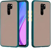 Voor Xiaomi Redmi 9 Skin Hand Feeling Series Shockproof Frosted PC + TPU beschermhoes (donkergroen)