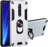 Voor Xiaomi Redmi K20 2 in 1 Armor Series PC + TPU beschermhoes met ringhouder (zilver)