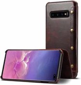 Oil Wax Koeienhuid Horizontale Flip Leren Case voor Galaxy S10 +, met kaartsleuven en portemonnee