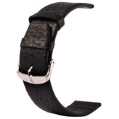 Kakapi voor Apple Watch 42 mm Buffalo Hide Classic Buckle lederen horlogeband, alleen gebruikt in combinatie met connectoren (S-AW-3293) (zwart)
