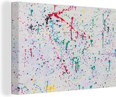 Une peinture aux coups de pinceau colorés sur toile 60x40 cm - Tirage photo sur toile (Décoration murale salon / chambre)